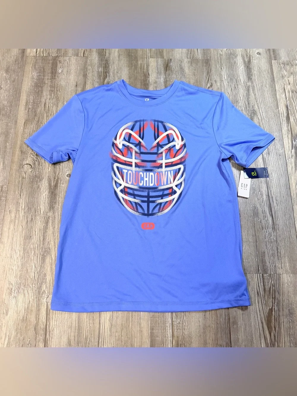 GAP Blue Short Sleeve 'Touchdown' Helmet Graphic Tee